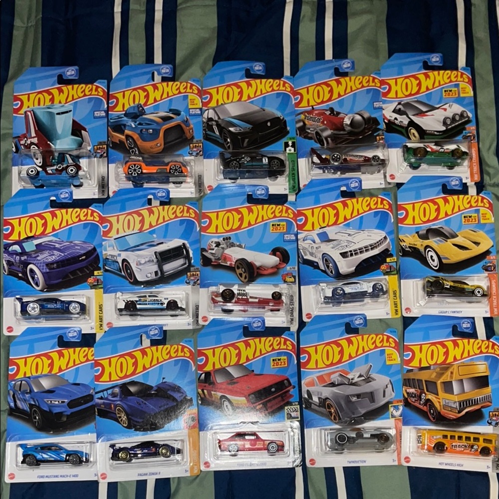 Mattel Blue and Orange Hot Wheels Cars & Vehicles Collection